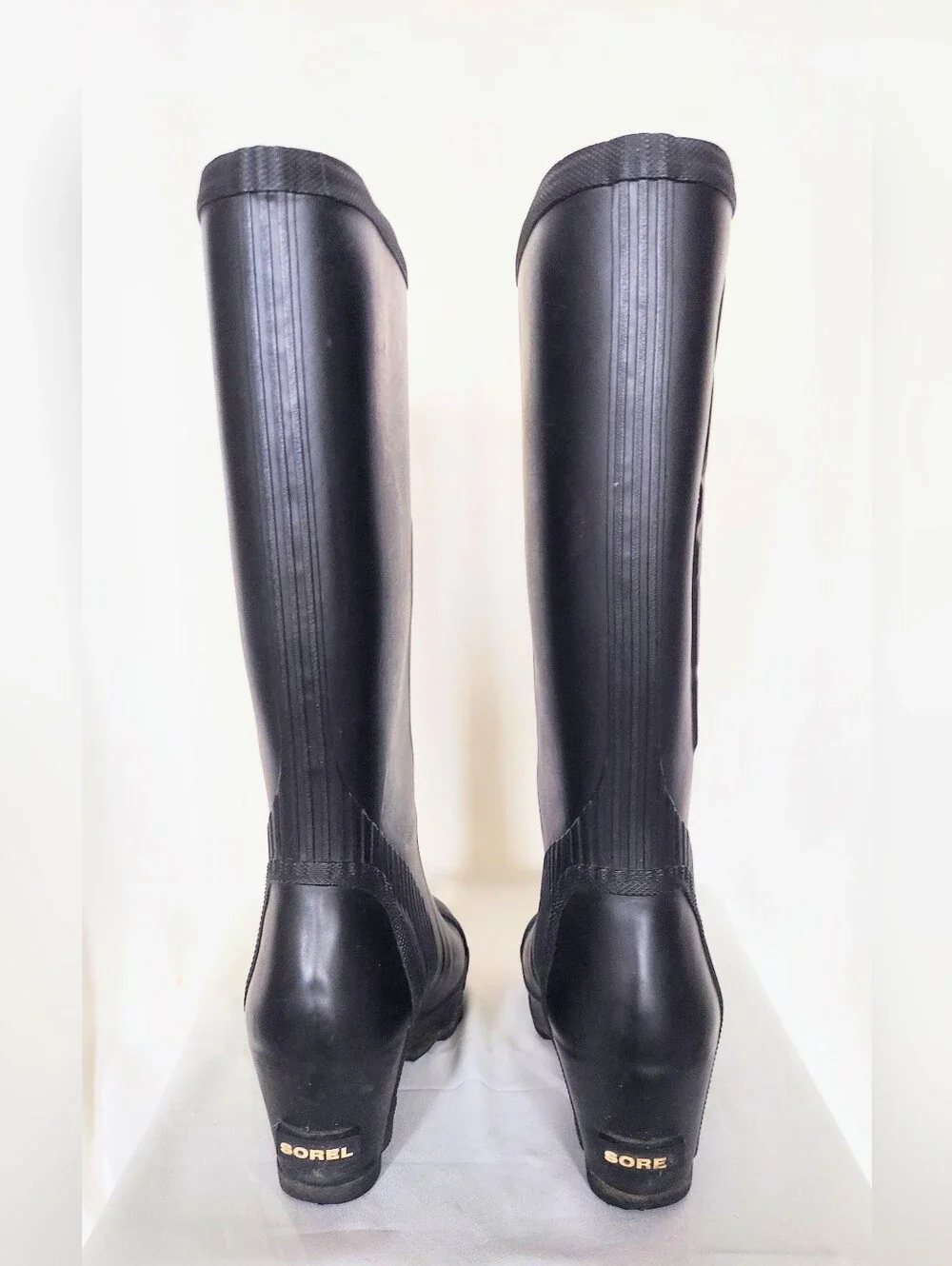 Sorel Joan of Arctic Tall Rain Boots Womens 9 Black NL2445 Waterproof